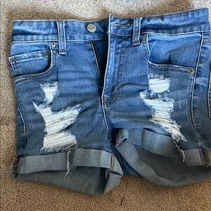 Distressed Denim Shorts